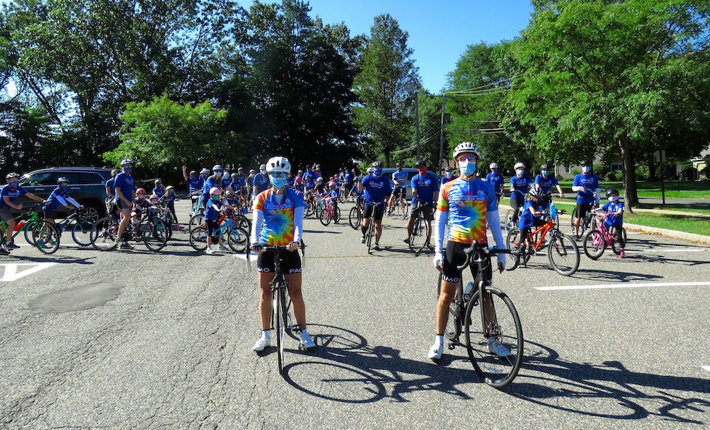 GPI team doing a group bike ride to support The Michael J. Fox Foundation