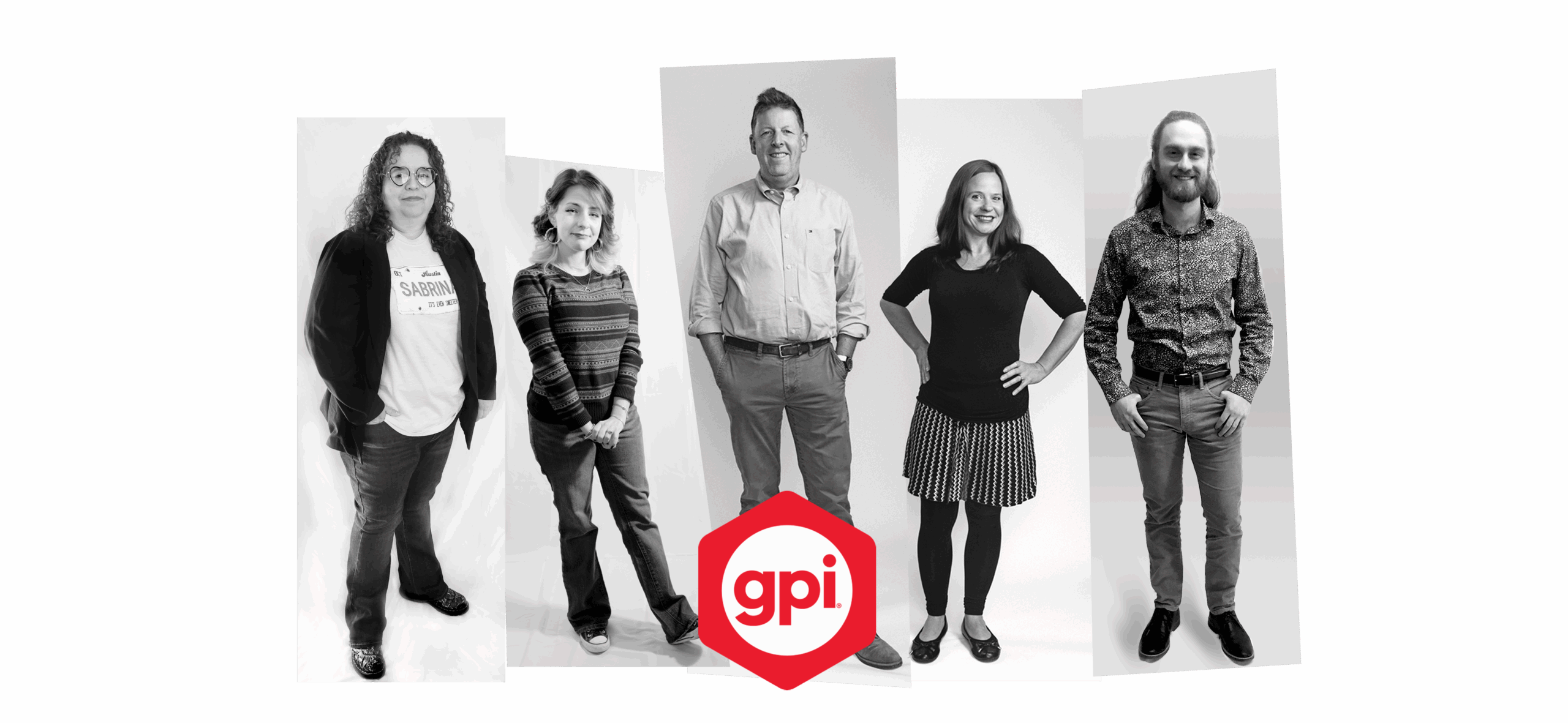 black and white picture of the gpi team, four people