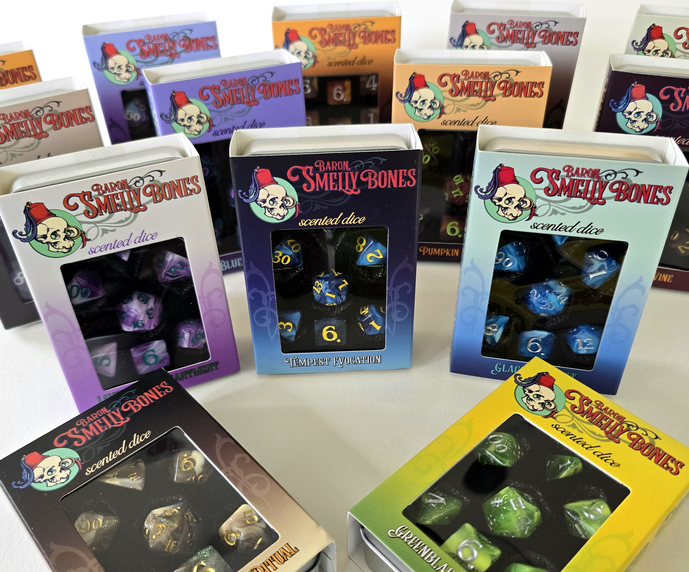 studio woe scented dice products